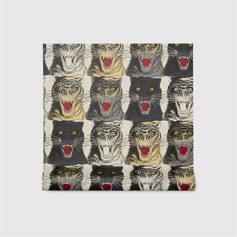 gucci tiger face print wallpaper.